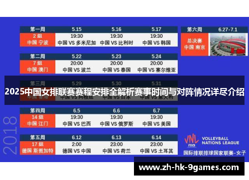 2025中国女排联赛赛程安排全解析赛事时间与对阵情况详尽介绍