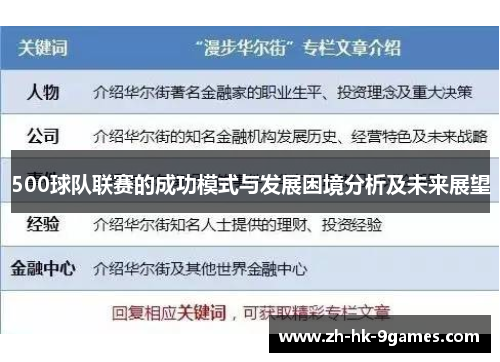 500球队联赛的成功模式与发展困境分析及未来展望