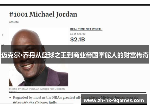 迈克尔·乔丹从篮球之王到商业帝国掌舵人的财富传奇 迈克尔·乔丹从篮球之王到商业帝国掌舵人的财富传奇